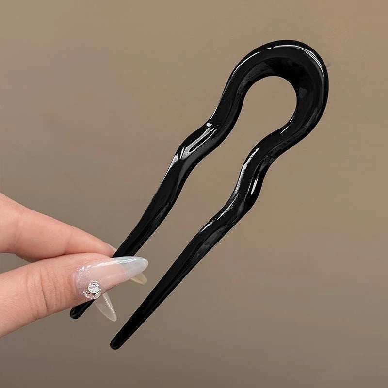 U-Shaped Tortoiseshell Hair Fork