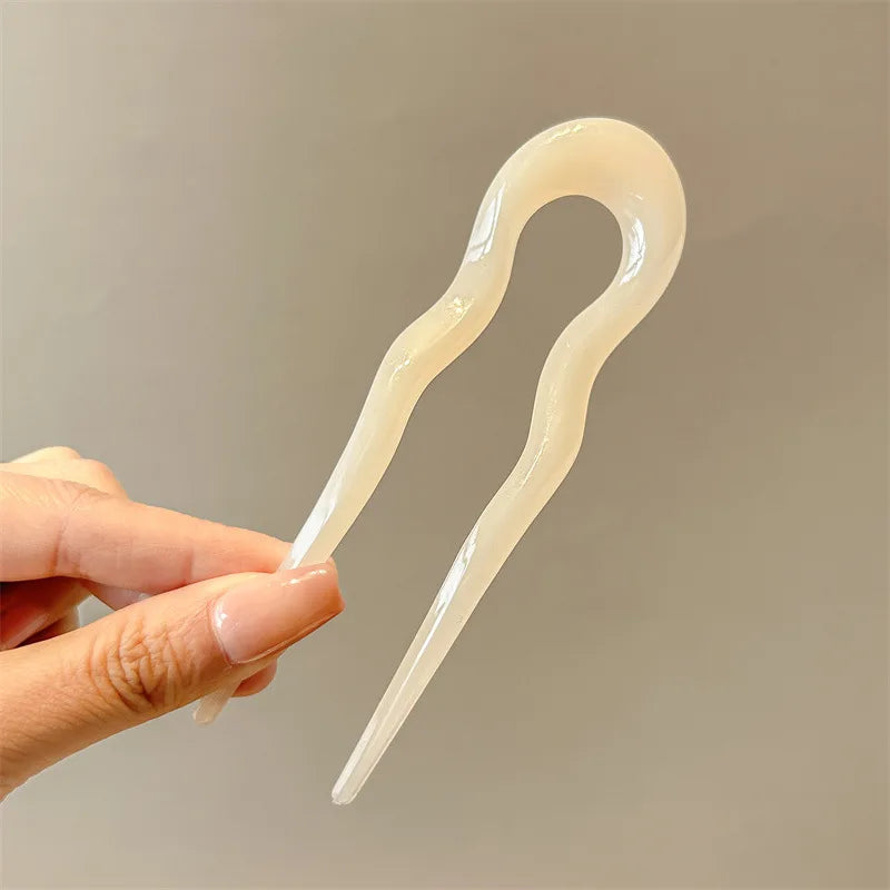U-Shaped Tortoiseshell Hair Fork