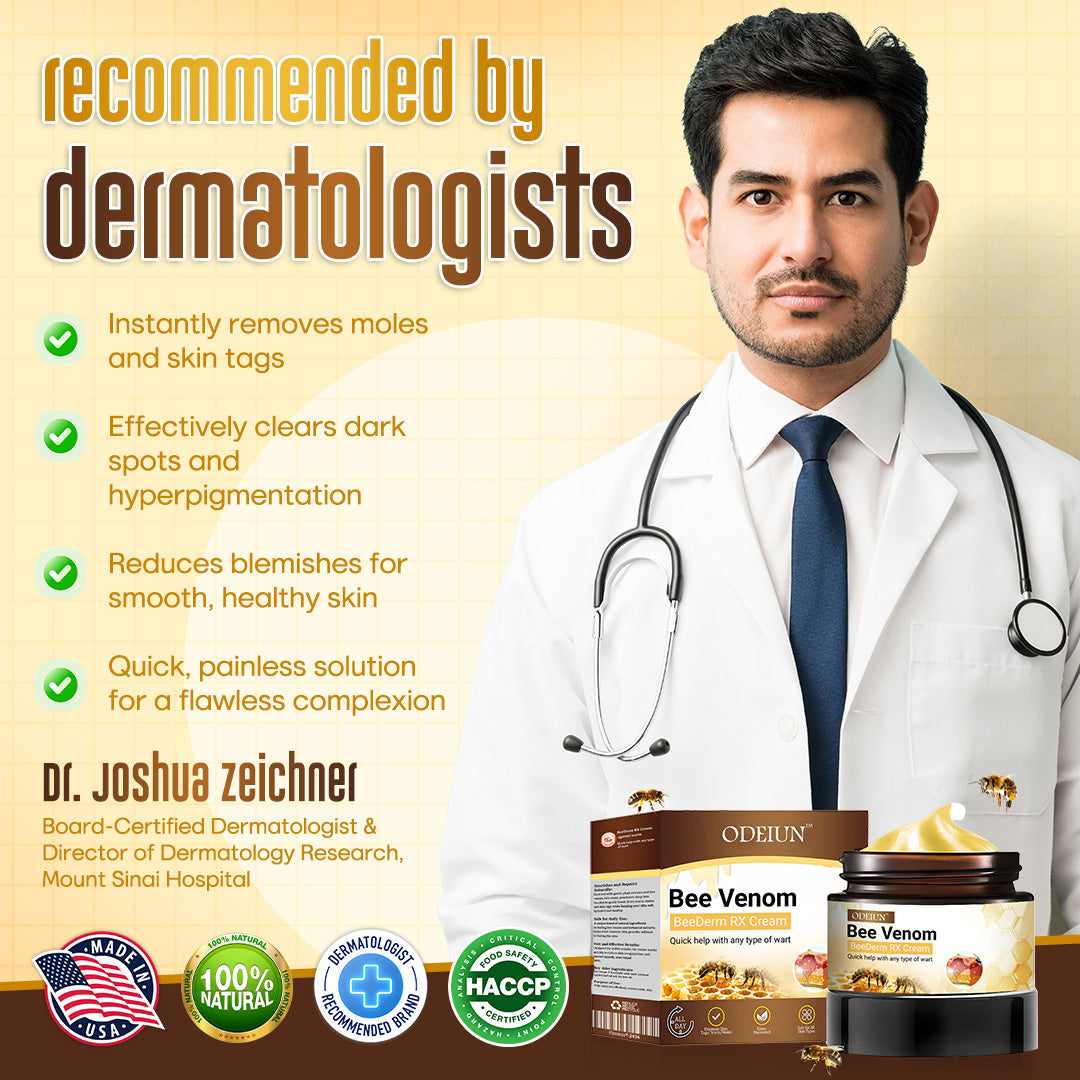 ✨ ODEIUN™ BeeDerm RX Cream – Natural Wart, Mole & Skin Tag Remover with Healing Bee Venom