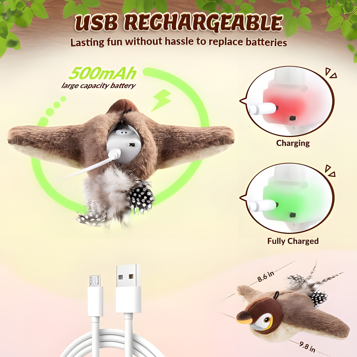 HyperFlap™ Cat Toy Flapping Bird