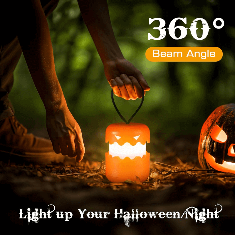 🎃 JEREMYTIS™ Spooky Glow Pumpkin Lantern – Collapsible, Rechargeable Jack-O’-Lantern for Halloween Fun! 🔋🌙