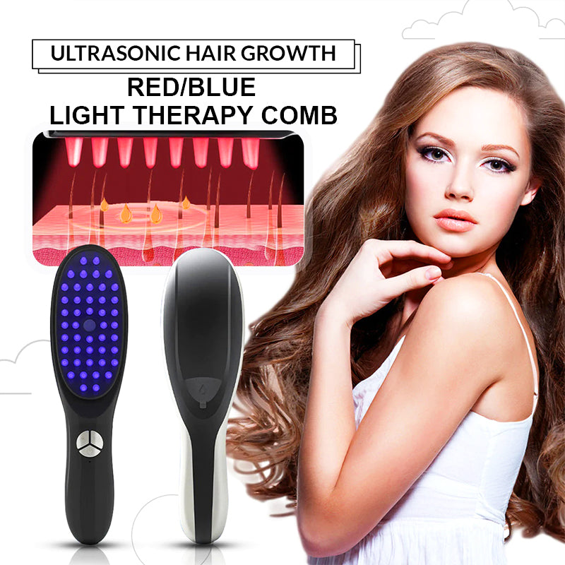 Multi-functional Hair Growth Massage Comb (Light Therapy+Ultrasonic Vibration+Nano Ion Atomization)