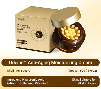 ✅ Official ODEIUN™ Anti-Aging Cream – Hyaluronic Acid, Retinol & Collagen for Face, Neck, Décolleté & Legs – Day & Night Firming & Hydration – Made in USA