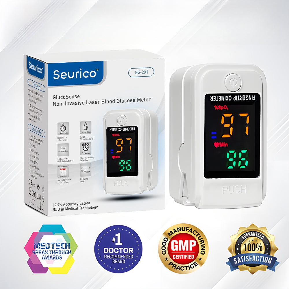 【OFFICIAL STORE】Seurico™ GlucoSense Non-Invasive Laser Blood Glucose Meter
