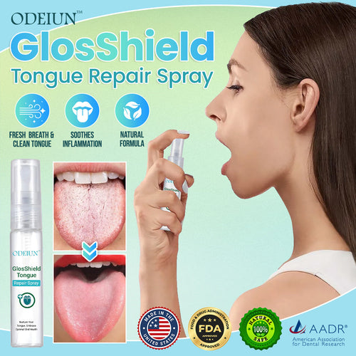 ODEIUN™ GlosShield Tongue Repair Spray – 🌿 Heal & Revitalize Your Tongue for a Fresh Breath and Smooth Feel! 🦷💧