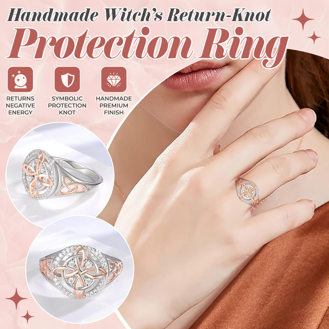 🔥Last Day 50% OFF - 🔮Handmade Witch’s Return-Knot Protection Ring✨
