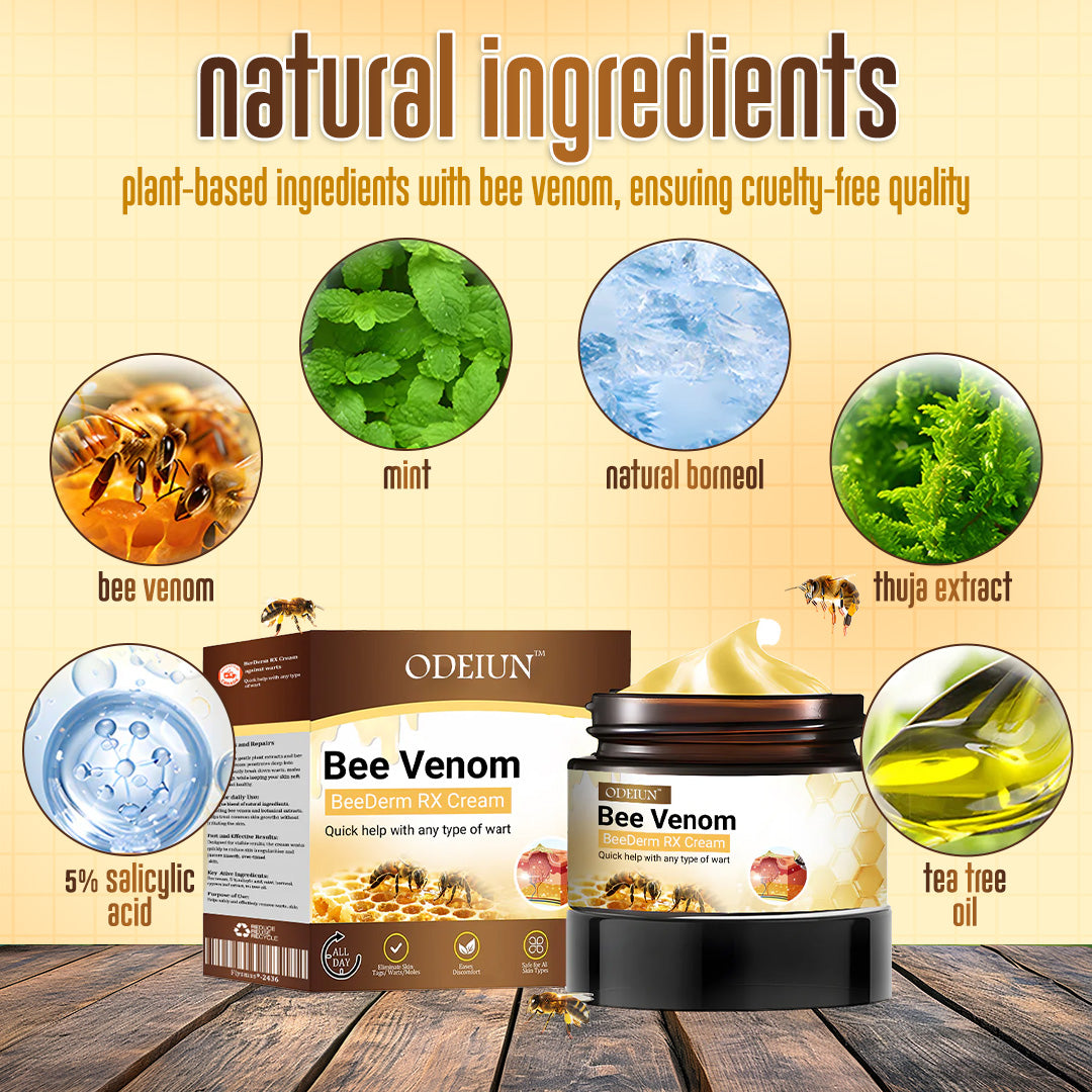 ✨ ODEIUN™ BeeDerm RX Cream – Natural Wart, Mole & Skin Tag Remover with Healing Bee Venom