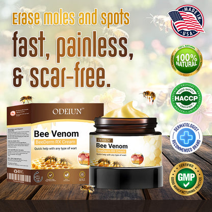 ✨ ODEIUN™ BeeDerm RX Cream – Natural Wart, Mole & Skin Tag Remover with Healing Bee Venom