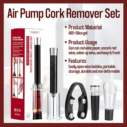 🔥Air Pump Cork Remover Wine Bottle Opener Set