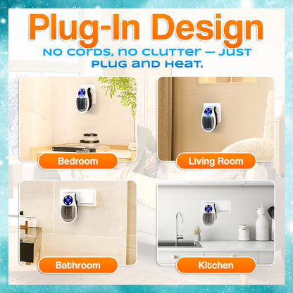 🔥450W Plug-in Electric Heater with Adjustable Thermostat🌡️Heating Your Home🏠