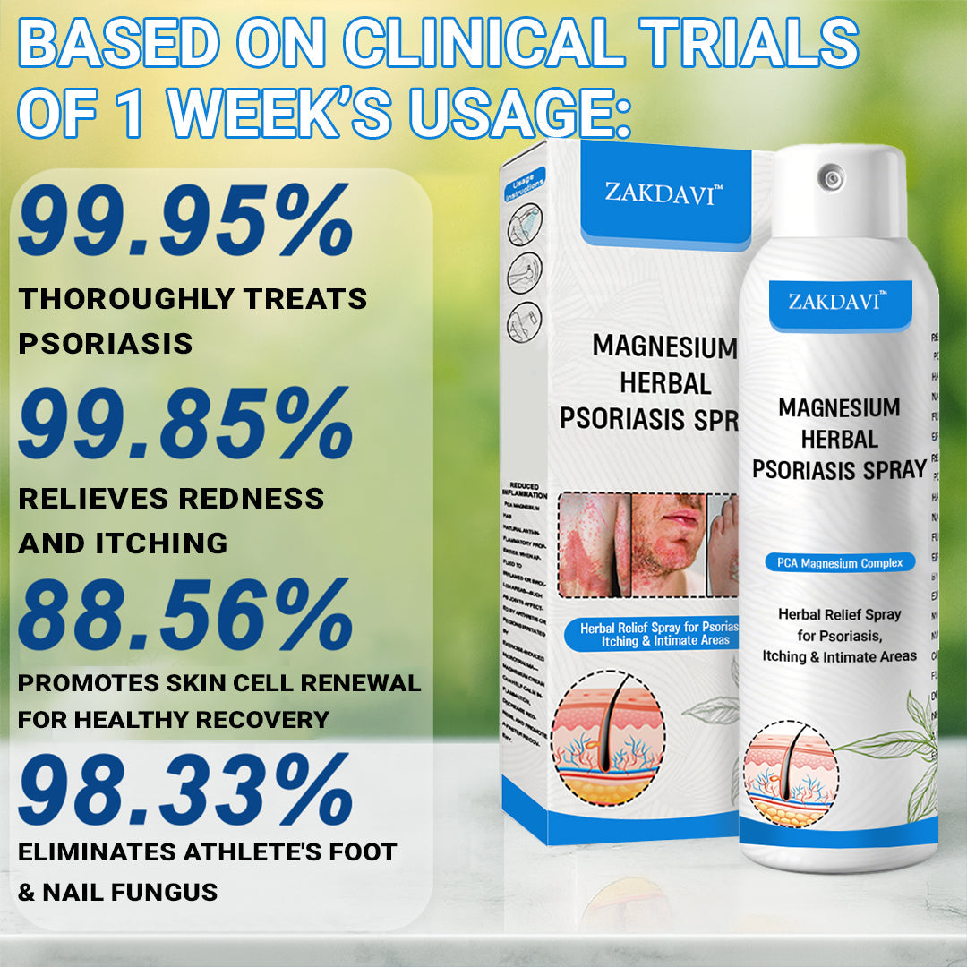 ✅Official Store:  Zakdavi™ Magnesium Herbal Psoriasis Spray – FDA Certified Relief for Psoriasis, Eczema & Skin Tags