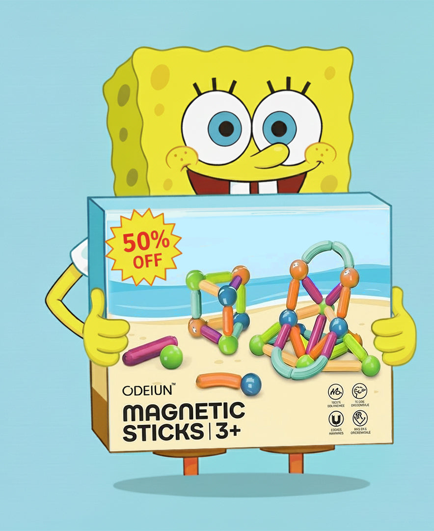 ODEIUN™ 42-Piece 3D Magnetic Puzzle Set - Safe ABS STEM Learning & Creative Building Blocks