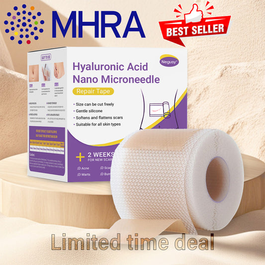 ✅Official Store |Negusy Hyaluronic Acid Nano Microneedle Repair Tape🗽🏥(Treatment of old and new scars, reduction of surgical scars, stretch marks, keloids, acne, burns, warts, dermatomes and varicose veins)