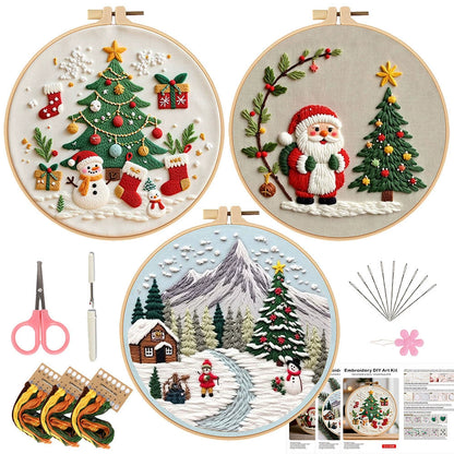 2025 Christmas Embroidery DIY Kit – Handmade Holiday Craft Set & Gift Idea