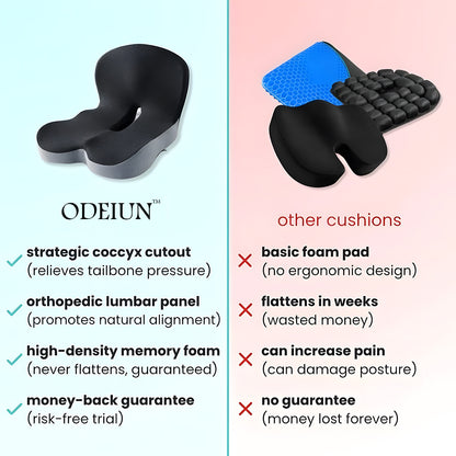 Odeiun™ Seat Cushion — Perfect Posture, All-Day Comfort, No More Numb Legs