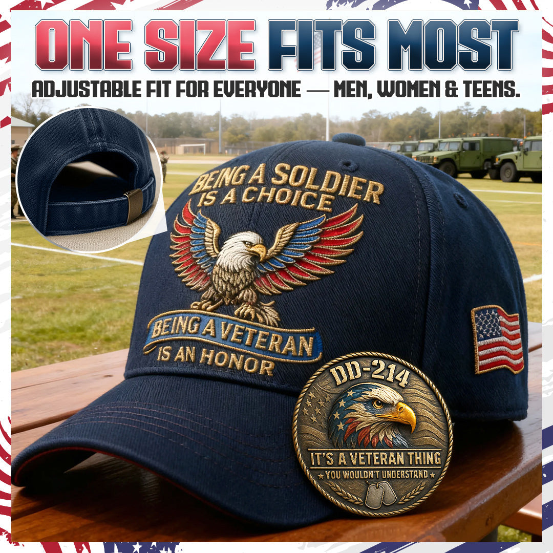 🔥🦅 “Being a Soldier, Being a Veteran” Commemorative Cap