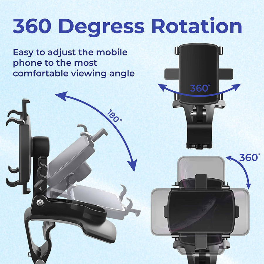 Rock-solid phone stability, zero view obstruction — the 360° car mount every driver needs!