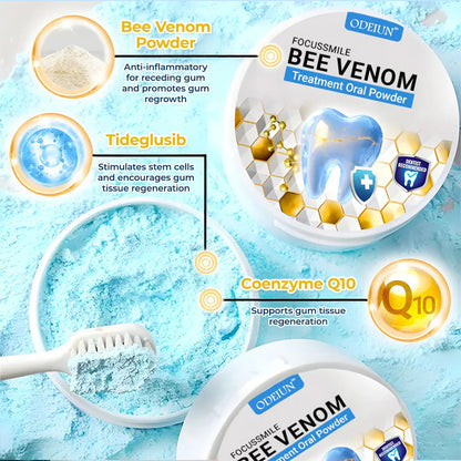 Odeiun™ Bee Venom Gum Repair Powder 🐝 (ADA Approved) 🎁 Flash Sale – Restore Teeth & Gums Now!